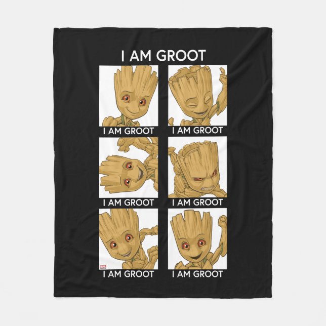 Couverture Polaire Je Suis Groot Mood Chart (Devant)