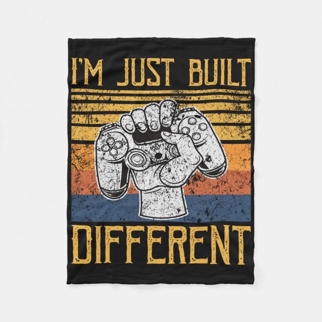 Couverture Polaire Je suis juste construit Différent contrôleur jeu v (Devant)