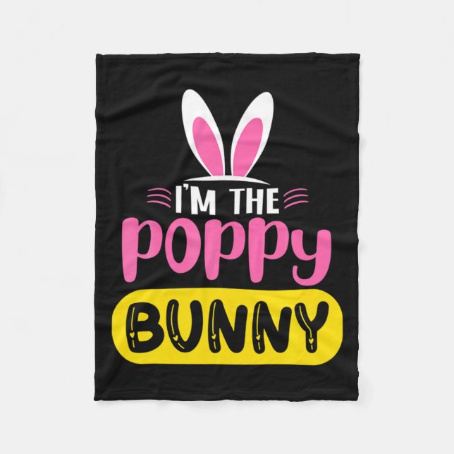 Couverture Polaire Je suis le lapin aux oreilles de Pâques drôle de P (Devant)