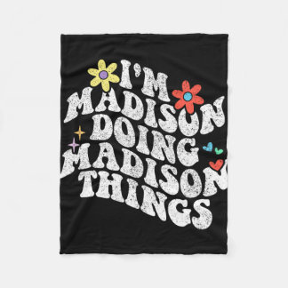 Couverture Polaire Je suis Madison en train de faire Madison Things F