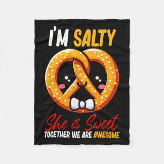 Couverture Polaire Je suis Salty Elle's Sweet Pretzel Ensemble sont g