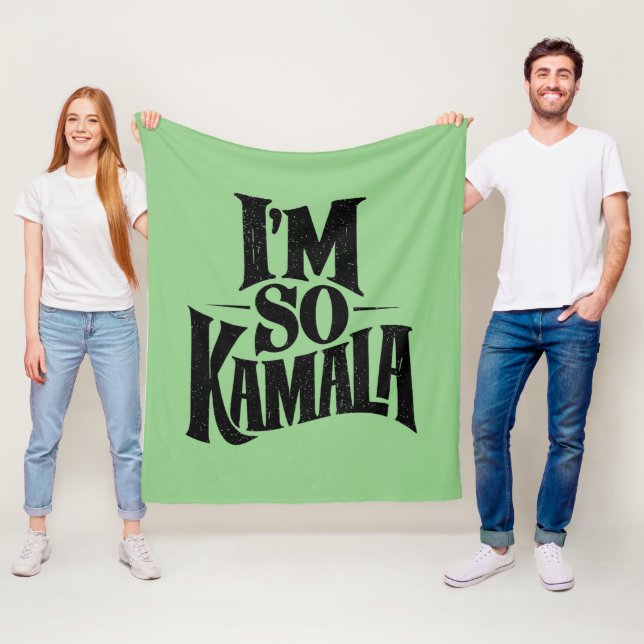 Couverture Polaire Je suis si Kamala Brat Green Meme (En situation)