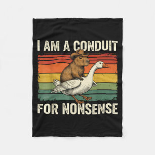 Couverture Polaire Je Suis Un Conduit Pour Un Capybara D'oie Drôle Sa