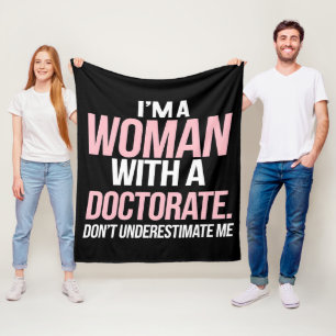 Couverture Polaire Je suis une femme avec un doctorat amusant doctora