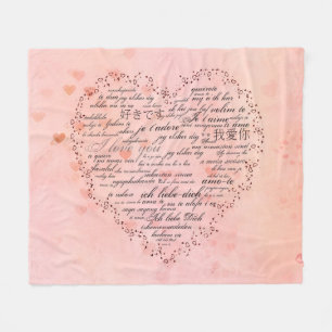 Couverture Polaire Je t'aime dans différentes langues