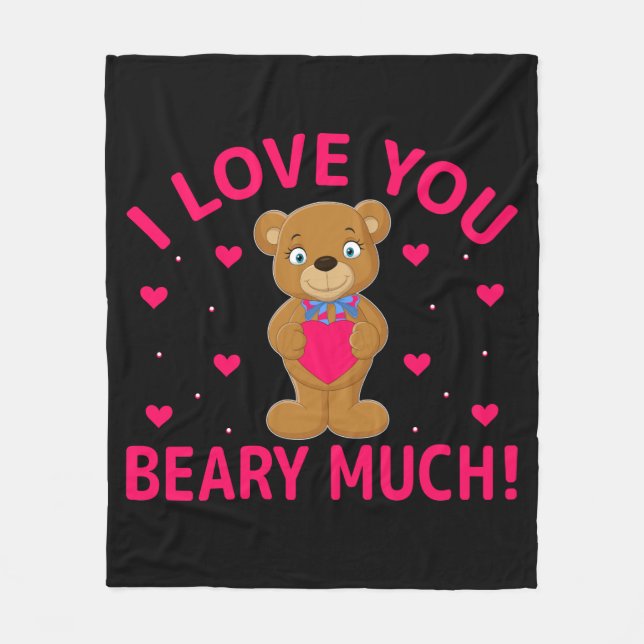Couverture Polaire Je T'Aime Faire Beaucoup De Teddy Bear (Devant)