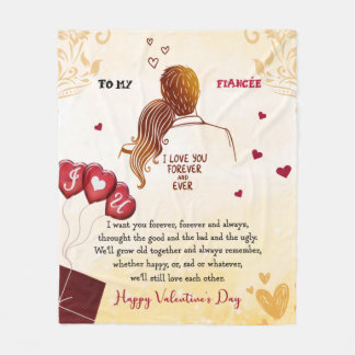 Couverture Polaire Je T'Aime Pour Toujours Et Jamais| Heureuse Sainte