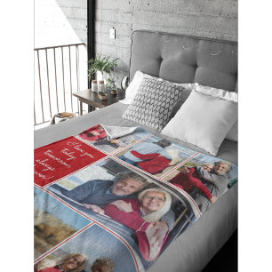 Couverture Polaire Je t'aime toujours et pour toujours Collage de 6 p