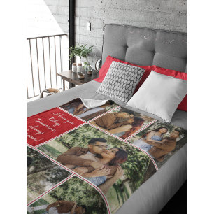 Couverture Polaire Je t'aime toujours et pour toujours Collage de 6 p