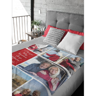 Couverture Polaire Je t'aime toujours et pour toujours Collage de 6 p