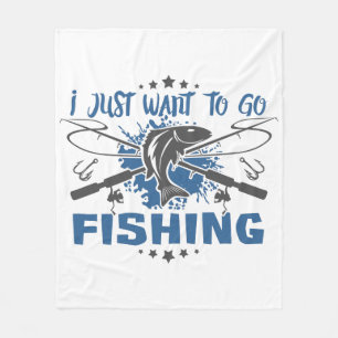 Couverture Polaire Je Veux Juste Aller Pêcher