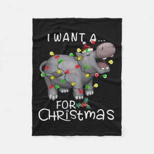 Couverture Polaire Je Veux Un Hippopotame Pour Noël Noël Noël Noël No