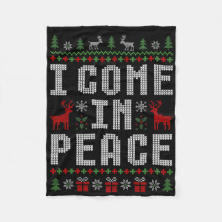 Couverture Polaire Je viens en paix Je suis un ensemble de Noël coupl