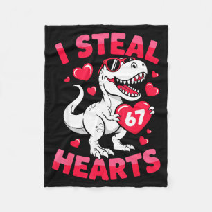 Couverture Polaire Je vole 67 cœurs drôle 67 Saint-Valentin dinosaure