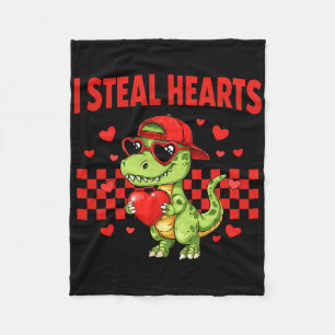 Couverture Polaire Je vole des coeurs Saint Valentin Dinosaure Mignon