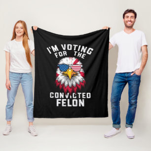 Couverture Polaire Je vote pour le condamné Felon Funny Pro Trump