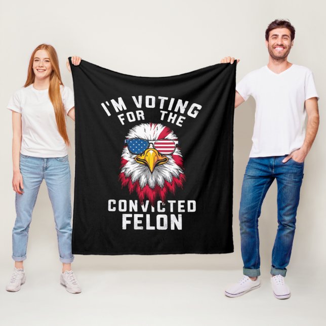 Couverture Polaire Je vote pour le condamné Felon Funny Pro Trump (En situation)