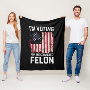 Couverture Polaire Je vote pour le condamné Felon Pro Trump 2024