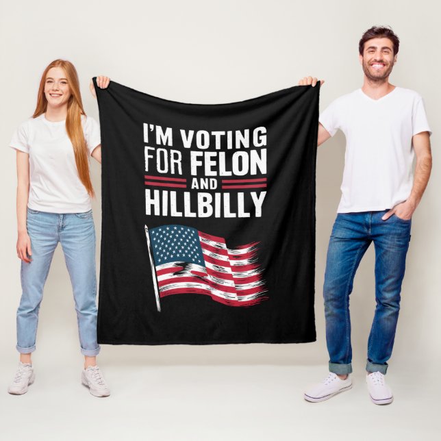 Couverture Polaire Je vote pour le Felon et le Hillbilly 2024 Pro (En situation)