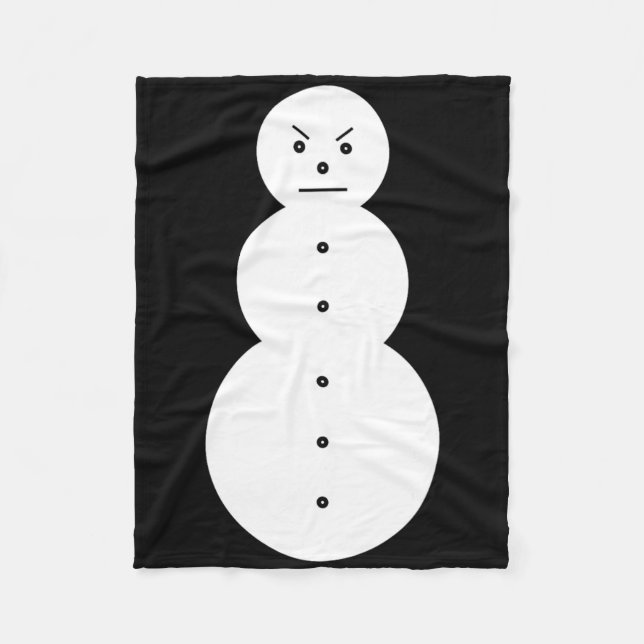 Couverture Polaire Jeezy Snowman - Hiphop Angry Snowman Jeezy Christm (Devant)
