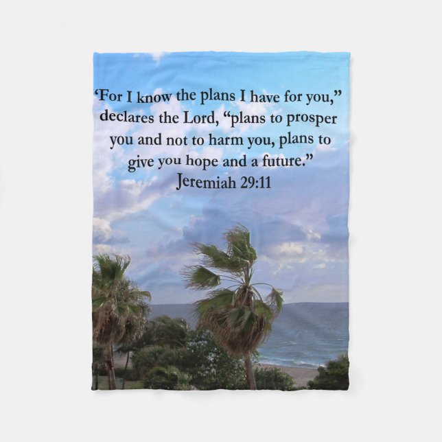 COUVERTURE POLAIRE JEREMIAH 29:11 INSPIRATIONNEL VERSE (Devant)