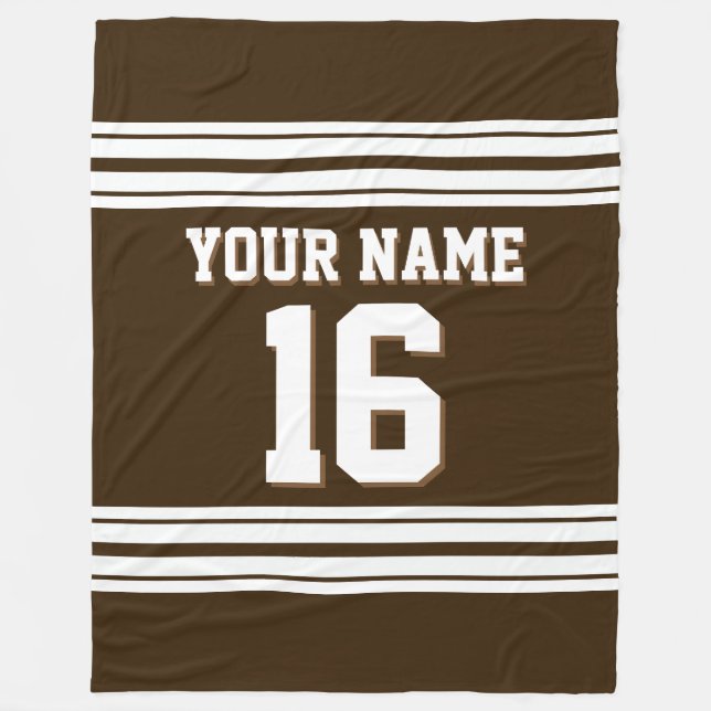 Couverture Polaire Jersey Brown noir sport (Devant)