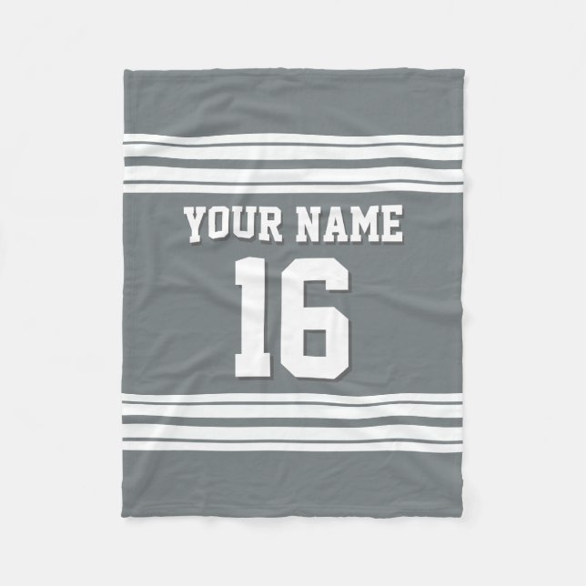 Couverture Polaire Jersey de sport blanc gris charbon (Devant)