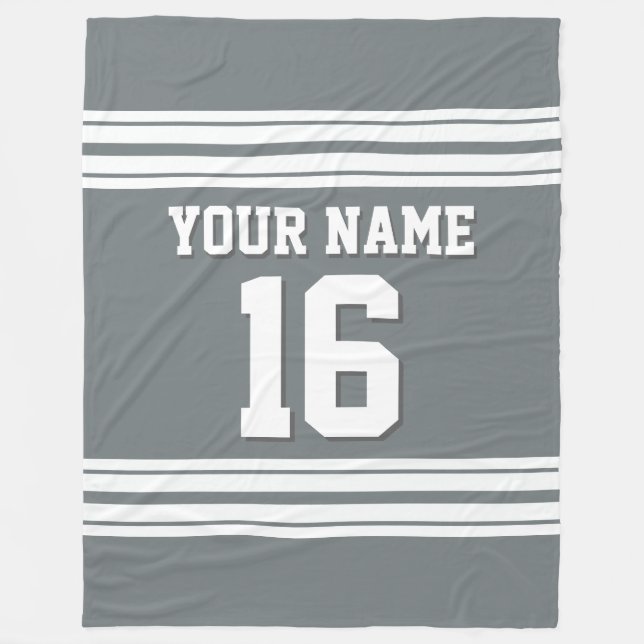 Couverture Polaire Jersey de sport blanc gris charbon (Devant)