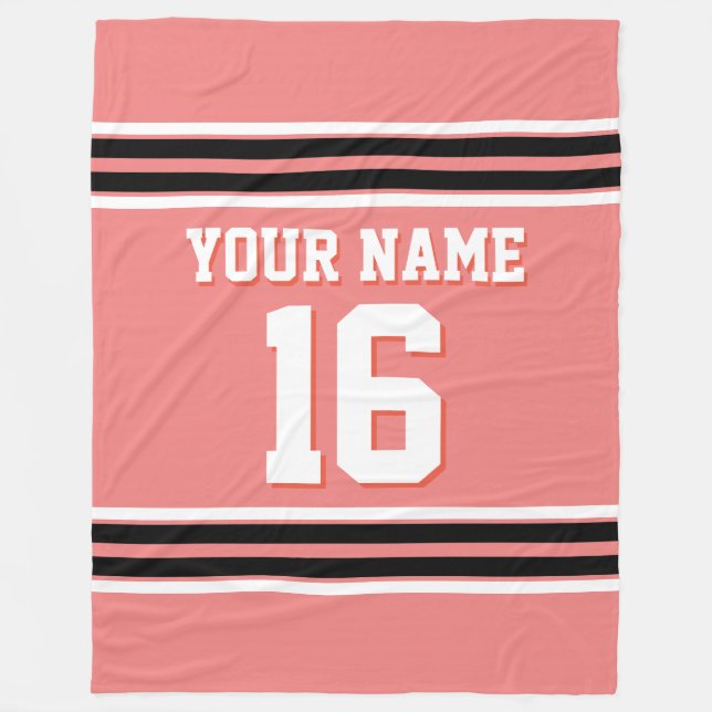 Couverture Polaire Jersey de sport noir blanc (Devant)