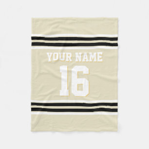 Couverture Polaire Jersey de sport noir blanc