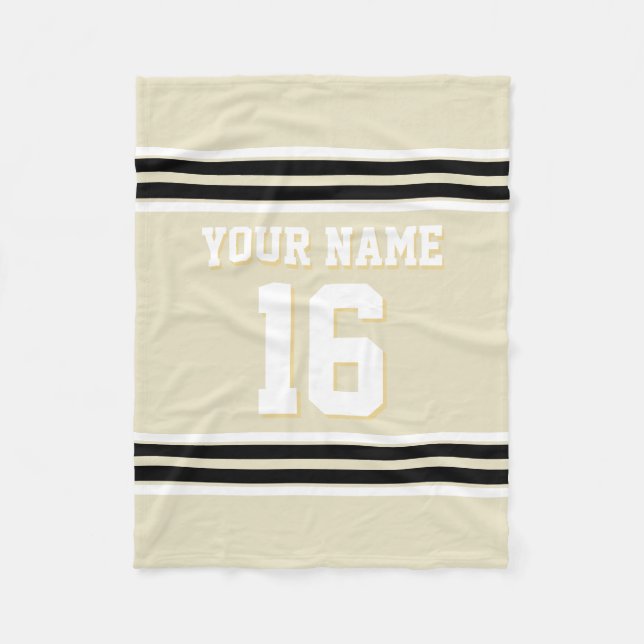 Couverture Polaire Jersey de sport noir blanc (Devant)