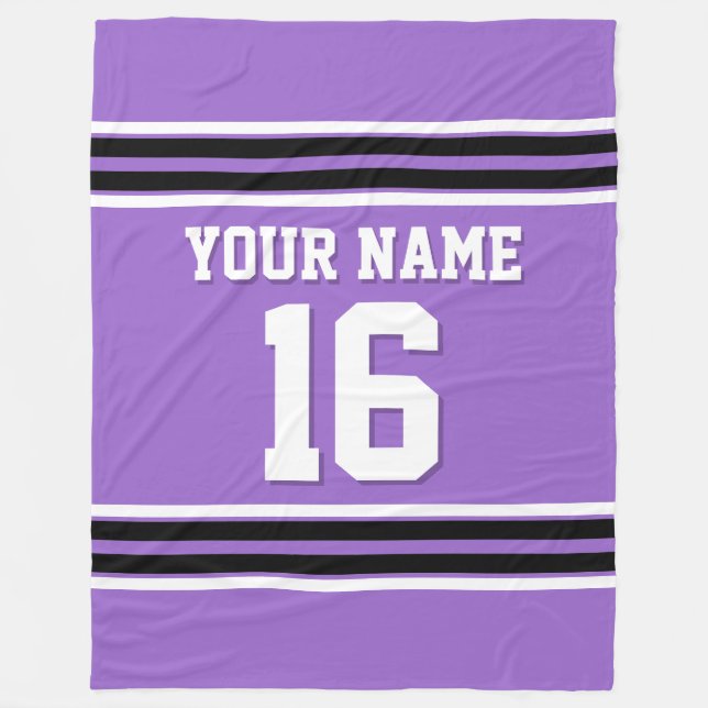 Couverture Polaire Jersey de sport noir blanc (Devant)