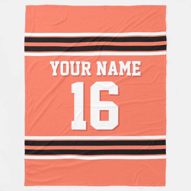 Couverture Polaire Jersey de sport noir blanc (Devant)