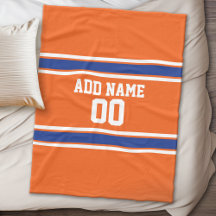 Jersey de sport personnalisé orange et bleu