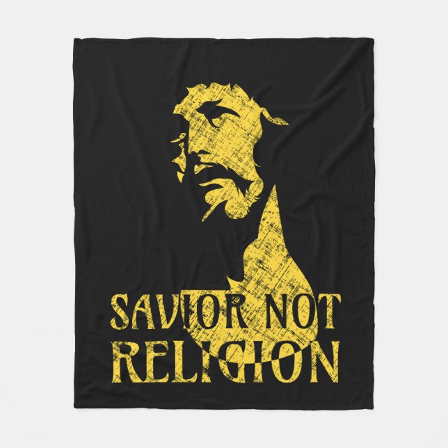 Couverture Polaire Jésus Christ - Sauveur Pas Religion (Devant)