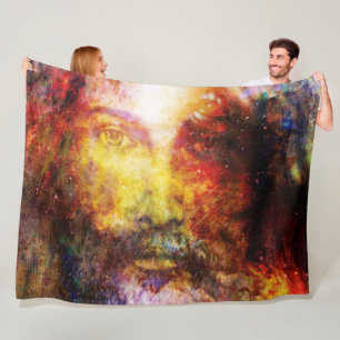 COUVERTURE POLAIRE JÉSUS EN MULTI COULEUR