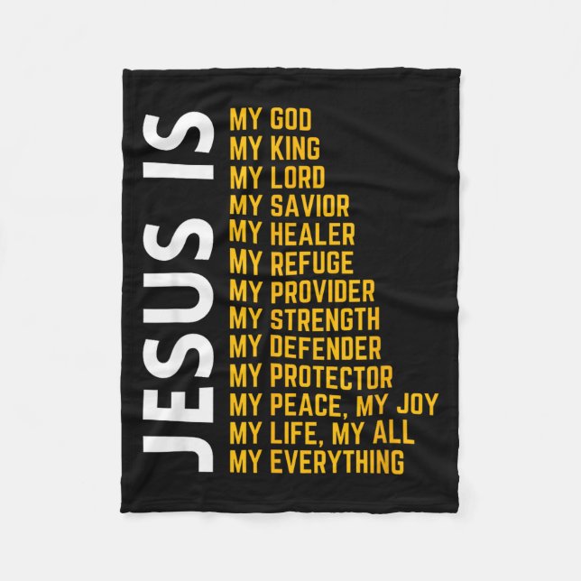 Couverture Polaire Jesus Is My Everything Christian God Jesus Religio (Devant)