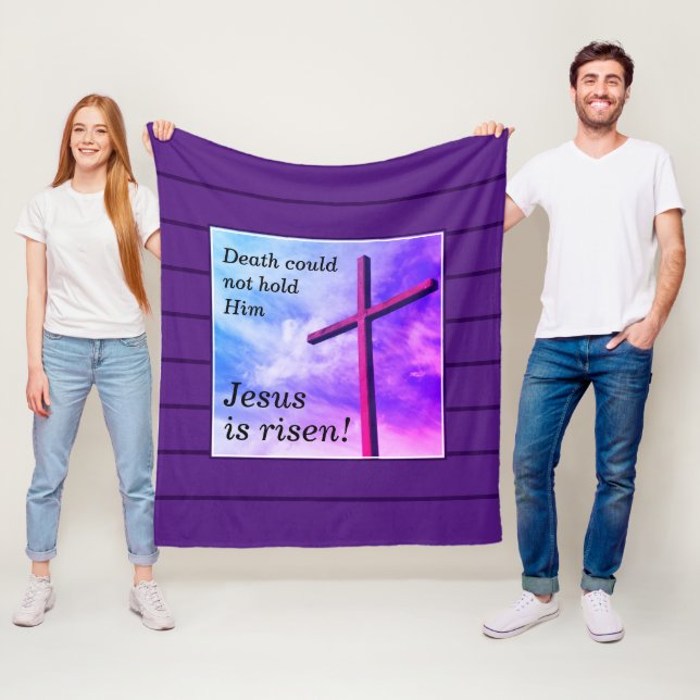 Couverture Polaire JÉSUS pourpre EST REPOSÉ Pâques (En situation)