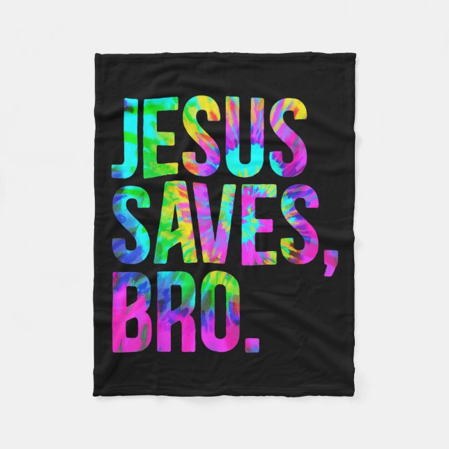 Couverture Polaire Jesus Saves Bro, Christian Religious Faith Believe (Devant)