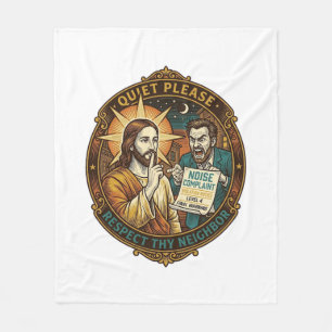 Couverture Polaire Jésus Voisin En colère Plainte pour bruit Fête bru