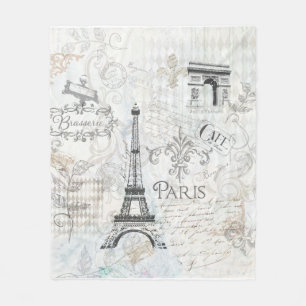 Couverture Polaire Jet de conception de collage de ville de Paris