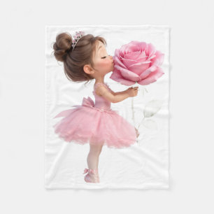 Couverture Polaire Jeter une petite ballerine rose