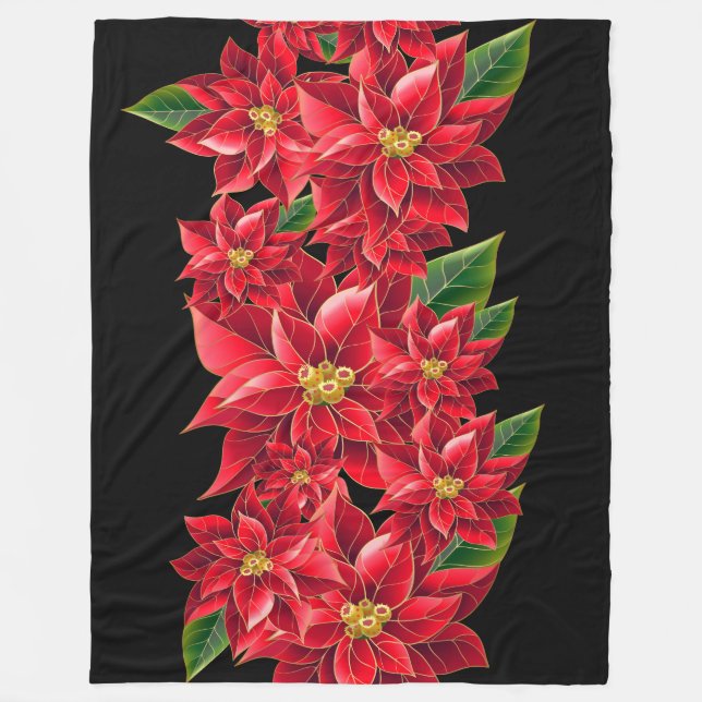 Couverture Polaire Jetez Red Poinsettia (Devant)