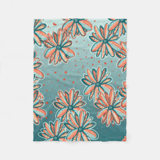 Couverture Polaire Jetez une couverture, des fleurs d'orange par Lisa