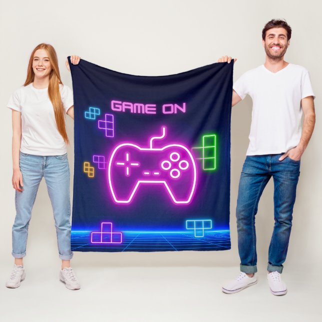 Couverture Polaire Jeu sur le joueur vidéo néon (En situation)