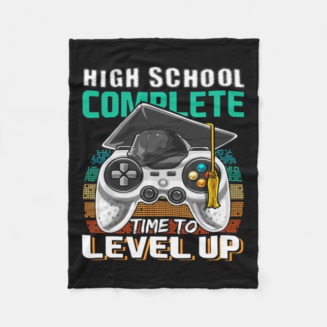 Couverture Polaire Jeu Vidéo Complet de l'école Cadeau Graduation Sen (Devant)