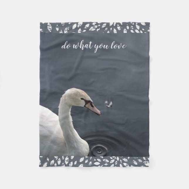 Couverture Polaire Jeunes cygne et plume (Devant)