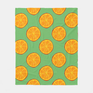 Couverture Polaire Jicy Oranges Custom Fleece Blanche
