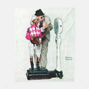 Couverture Polaire Jockey pesant dedans par Norman Rockwell