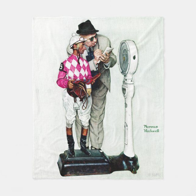 Couverture Polaire Jockey Weighin by Norman Rockwell (Devant)